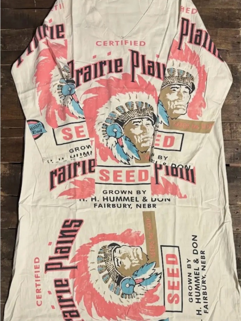 Jaded Gypsy mercantile flour sack long sleeve dress.
